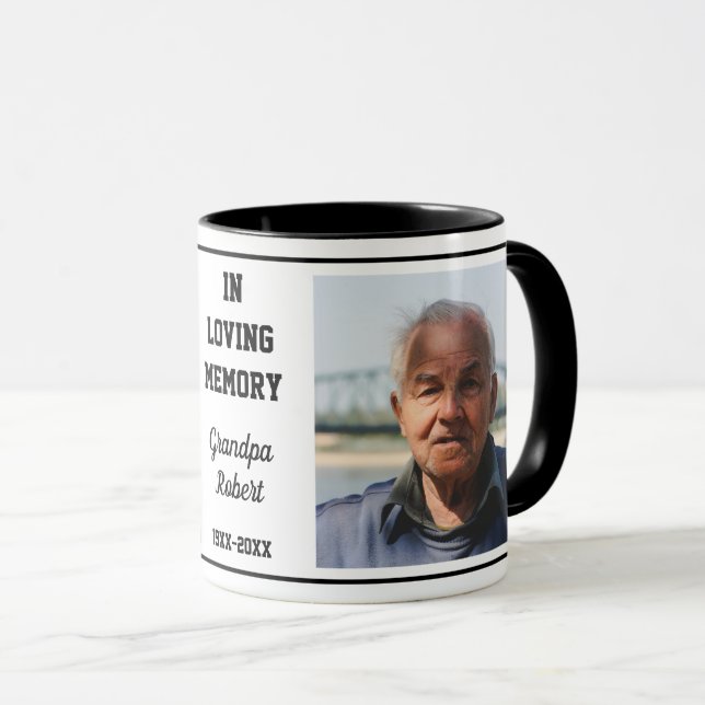 In Loving Memory Remembrance 2 Photo Keepsake Mug (Front Right)