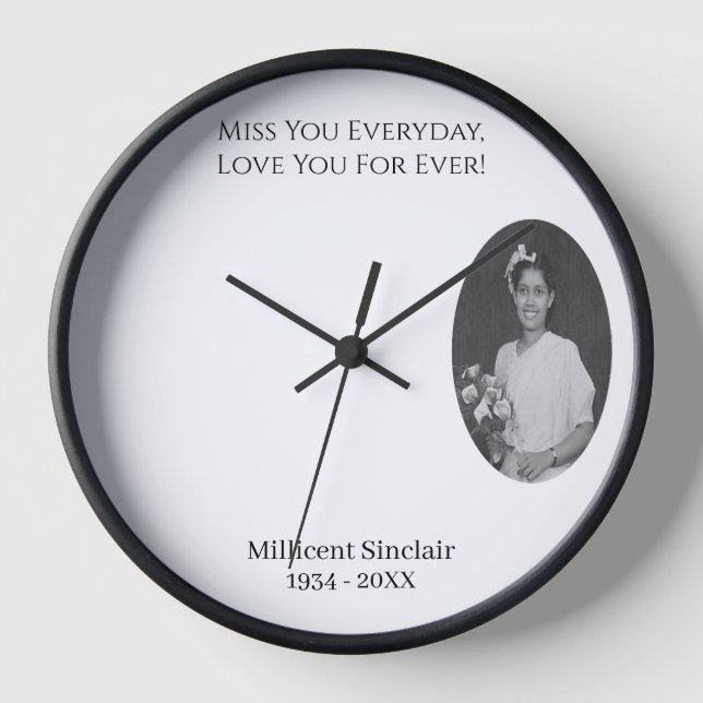 In Loving Memory - Remembrance Clock (Front)