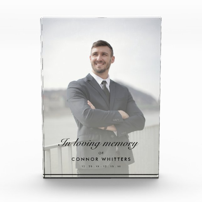 In Loving Memory Remembrance  Photo Block (Front)