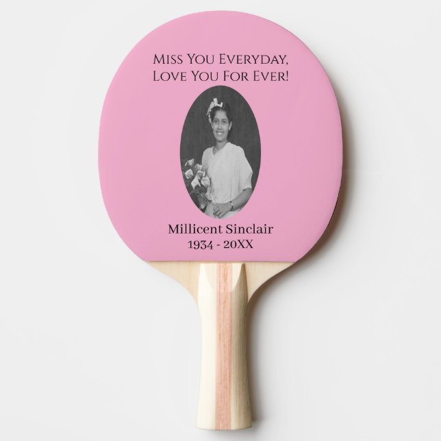 In Loving Memory - Remembrance Ping Pong Paddle (Front)