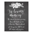 In Loving Memory Remembrance Wedding Ceremony Sign