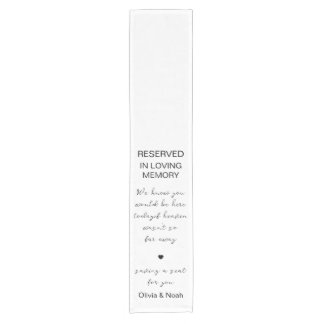 "In Loving Memory"Reserved Memorial Chair Wedding Short Table Runner