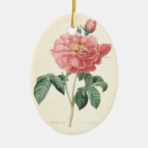 In Loving Memory Rose 2 Custom Photo Memorial Ceramic Ornament