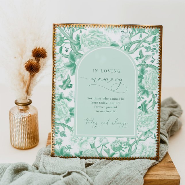In Loving Memory | Sage Chinoiserie Wedding Sign (Creator Uploaded)