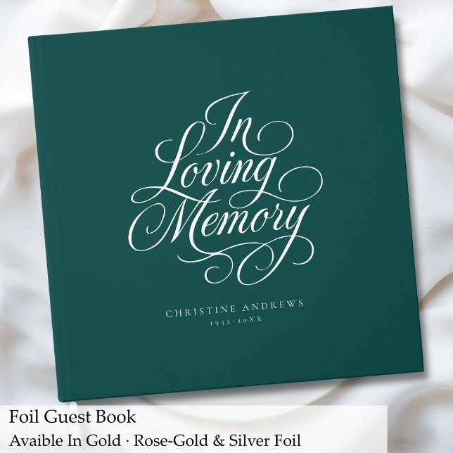 "In Loving Memory" Script Font Keepsake Funeral  Guest Book ("In Loving Memory" Script Font Keepsake Funeral Guest Book)