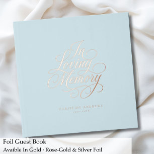 "In Loving Memory" Script Font Keepsake Funeral Guest Book