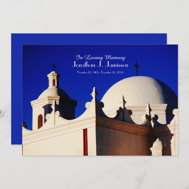 In Loving Memory Service Invitation Church Sunrise (Front/Back)