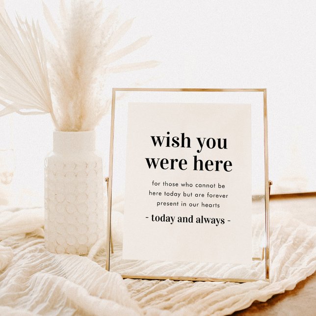 In Loving Memory Sign | Wish You Were Here Wedding (Creator Uploaded)