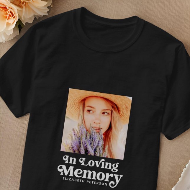 In Loving Memory Simple Custom Photo Memorial T-Shirt (Creator Uploaded)