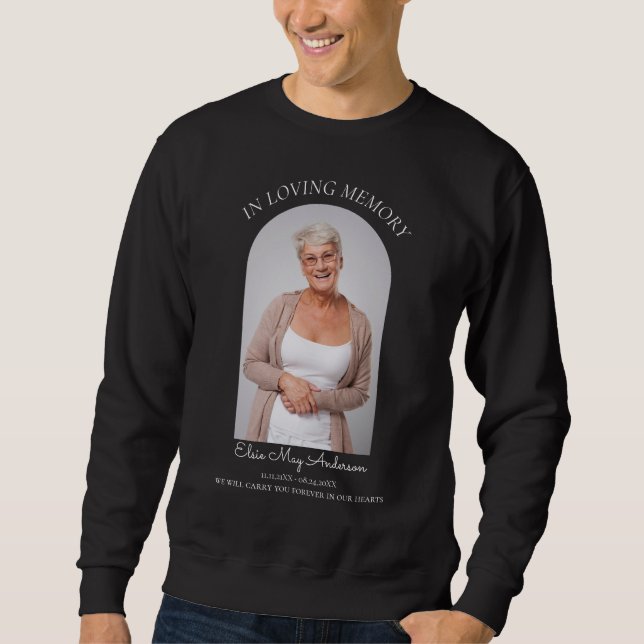 In loving memory simple elegant photo sweatshirt (Front)