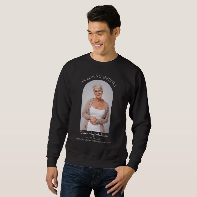 In loving memory simple elegant photo sweatshirt (Front Full)