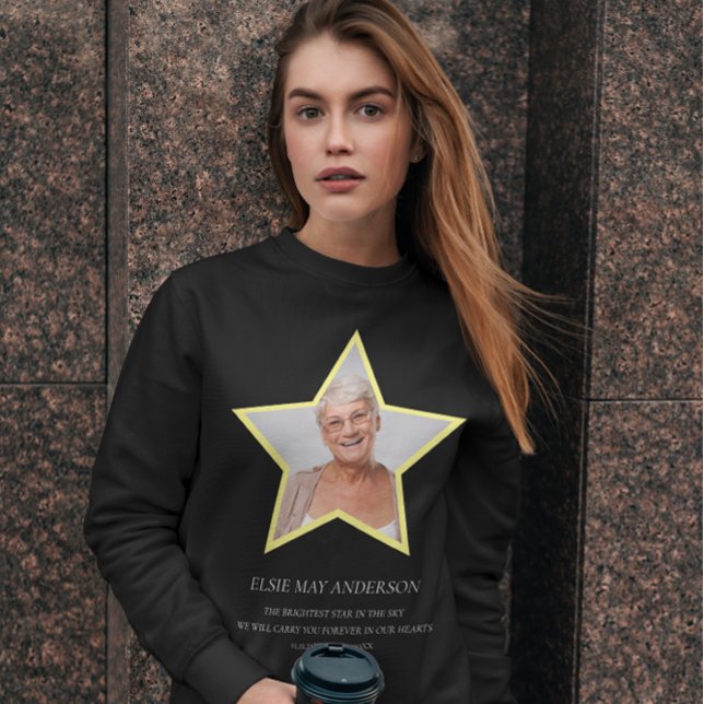In loving memory simple funeral photo sweatshirt (Creator Uploaded)