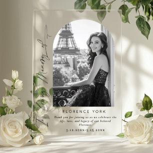 In Loving memory simple Memorial funeral Welcome Acrylic Sign