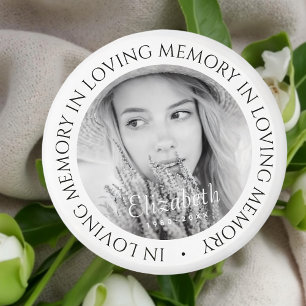 In Loving Memory Simple Modern Custom Photo Magnet