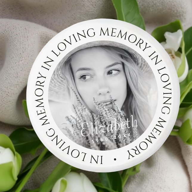 In Loving Memory Simple Modern Custom Photo Magnet (Creator Uploaded)