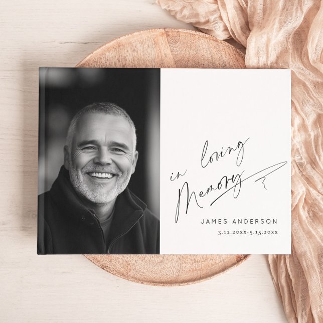 In Loving Memory Simple Photo Funeral Guest Book (Creator Uploaded)