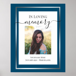 In Loving Memory Simple Photo Poster