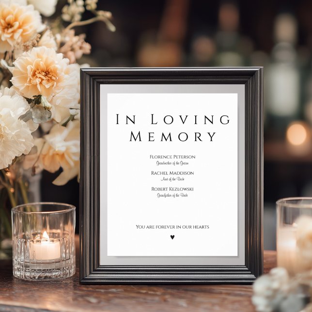 In Loving Memory Simple Wedding Memorial Sign (In Loving Memory Simple Wedding Memorial Sign
)