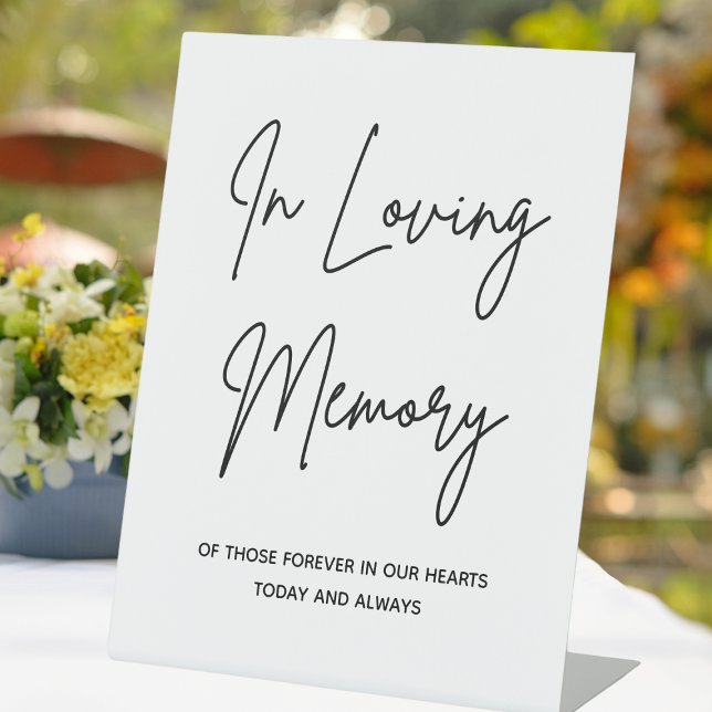 In Loving Memory Simple Wedding Memorial Table Pedestal Sign (In Loving Memory Simple Wedding Memorial Table Pedestal Sign
)