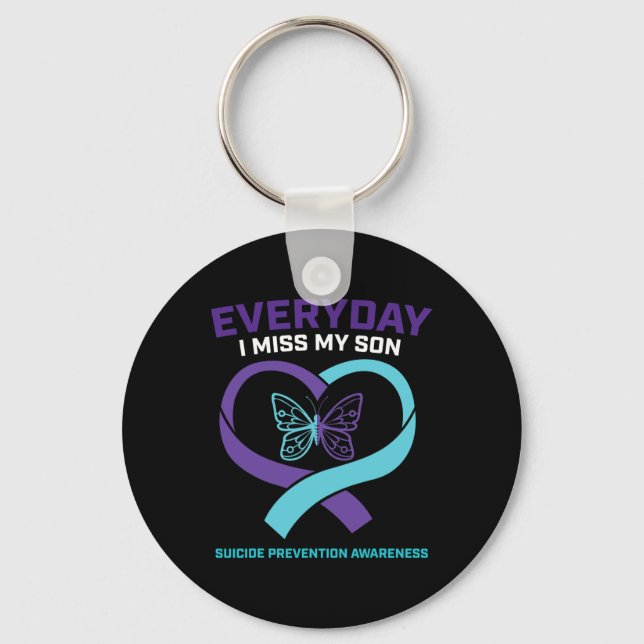 In Loving Memory Son Suicide Prevention Awareness  Key Ring (Front)
