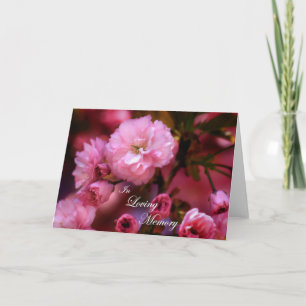 In Loving Memory Spring Pink Cherry Blossoms Card