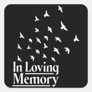 In loving memory square sticker