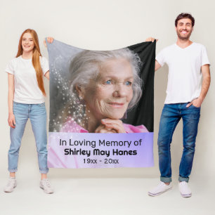 In Loving Memory Stardust Memorial Photo Blanket