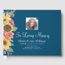 In Loving Memory Sunflower & Blue