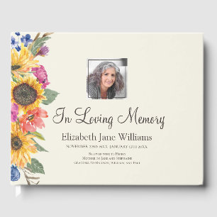In Loving Memory Sunflower  Guest Book