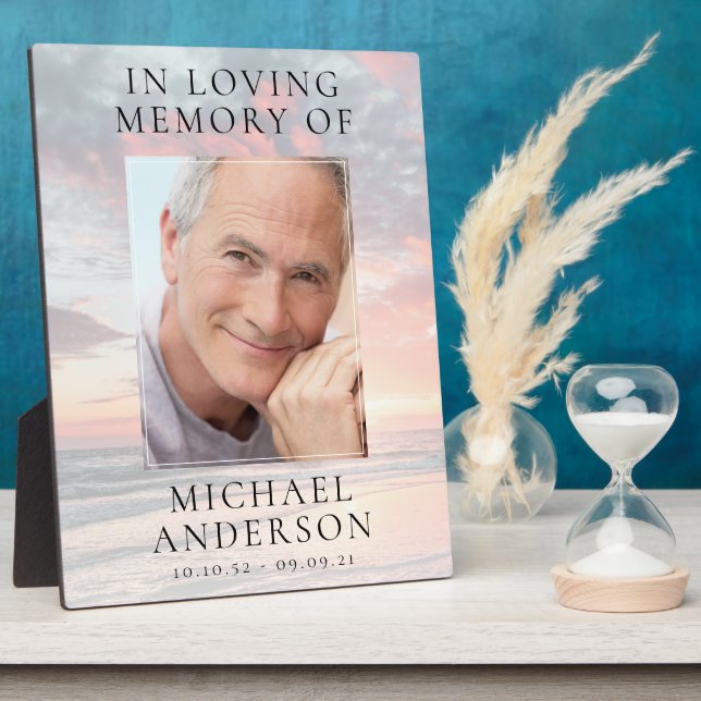 In Loving Memory Sunset Memorial  Plaque (Side)