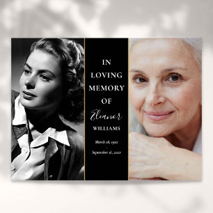 In Loving Memory Then And Now 2 Photo Memorial Poster