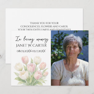In Loving Memory Tulips Floral Funeral Invitation