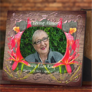 In Loving Memory Vallarta Flaming Beauty 1583 Plaque