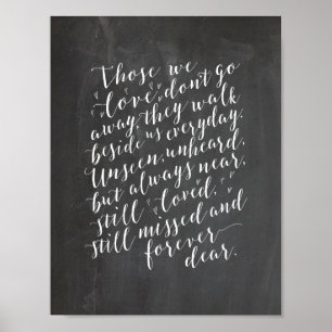 In loving memory wedding memorial, funeral, Rustic Poster