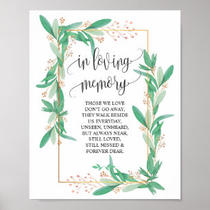 In loving memory Wedding Memorial Table Sign v1