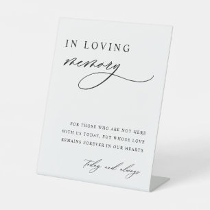 In Loving Memory Wedding Pedestal Sign