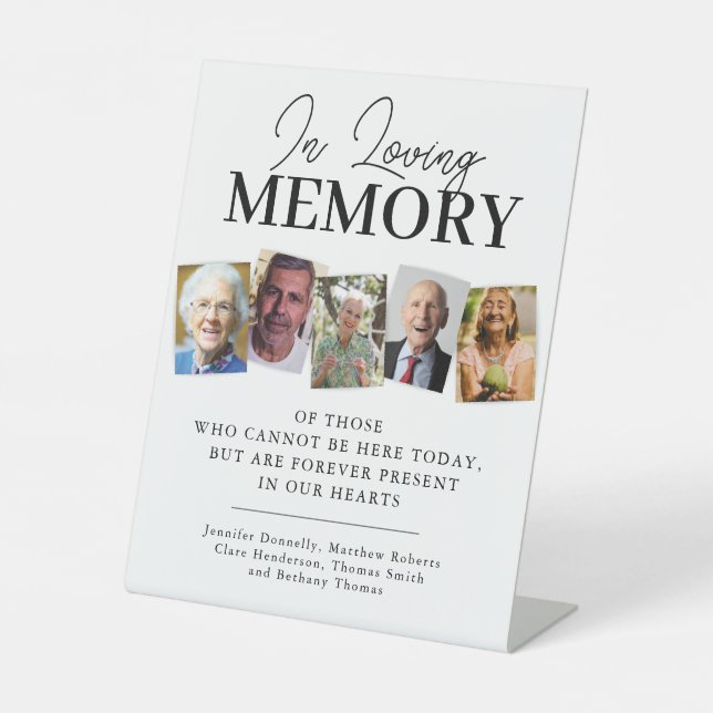 In Loving Memory Wedding Pedestal Sign (Front)