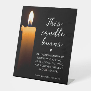 In Loving Memory Wedding Personalised Pedestal Sign