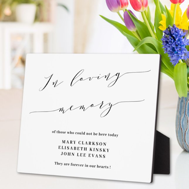 In loving memory wedding sign Tabletop Plaque (Creator Uploaded)
