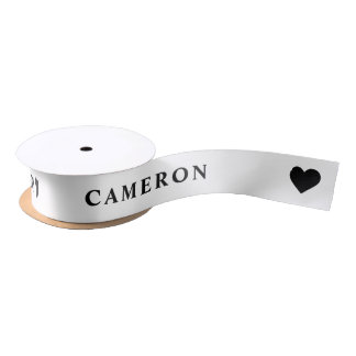 In Loving Memory | White Ribbon with Name Satin Ribbon
