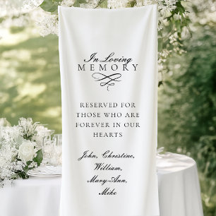 In Loving Memory! White Wedding Memorial Banner
