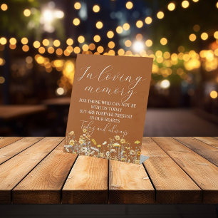 In Loving Memory Wildflowers Memorial Sign Wedding