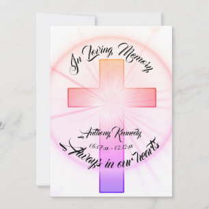  In Loving Memory with Cross Invitation