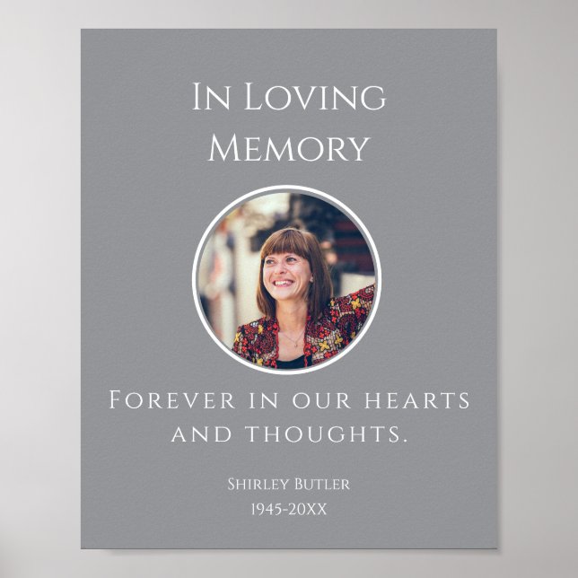 In Loving Memory with Photo | Personali Poster (Front)