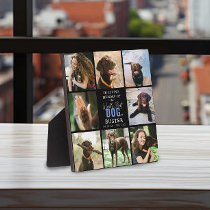 In Loving Memory 'Worlds Best Dog' Keepsake Photo Plaque