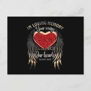 In Loving Memory Your Wings Were Ready Postcard