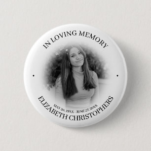 In Loving MemoryCustom Photo Memorial 6 Cm Round Badge