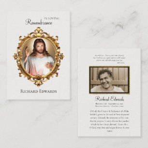 In Loving Remembrance Catholic Funeral Prayer Card