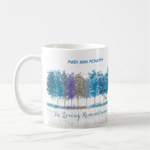 In Loving Remembrance Winter Trees and Lone Deer Coffee Mug
