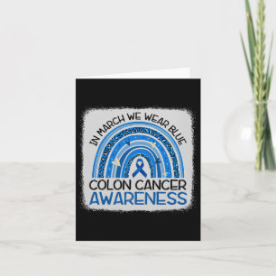 In March Blue Ribbon Colon Cancer Awareness Month  Card